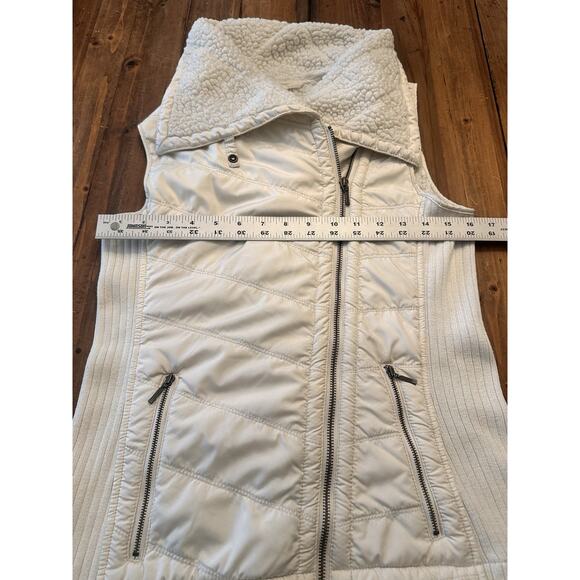 Prana Diva Vest Women’s Size Small Asymmetric Zipper Sherpa Lined High Neck - Picture 7 of 14